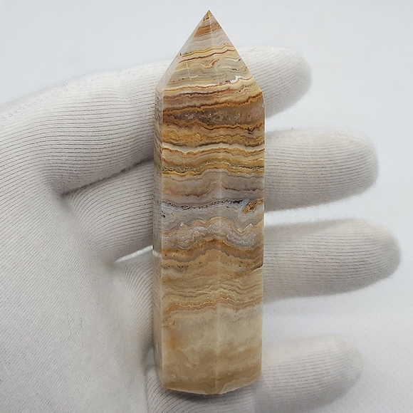 Crazy Lace Agate Tower, Gorgeous Banding and Rich Colors from Northern Mexico - Picture 1 of 15
